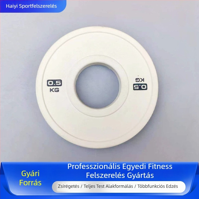 Színes gumírozott acél súlytárcsák nagy középső nyílással