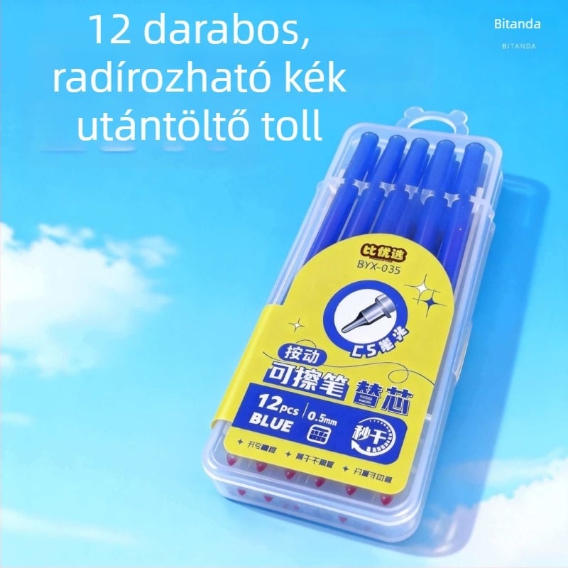12 darabos doboz törölhető kék gél refill