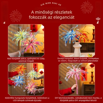 Világító, kézzel készített tűzijáték rudak – DIY dekoráció, Újévi virágcsokor díszei gyerekeknek