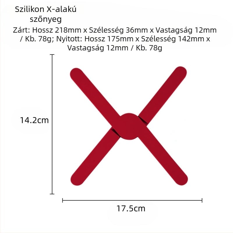 Szilikonból készült keresztezett hőszigetelő alátét asztalhoz, pohár- és tányéralátét, edények és fazekak alátétek