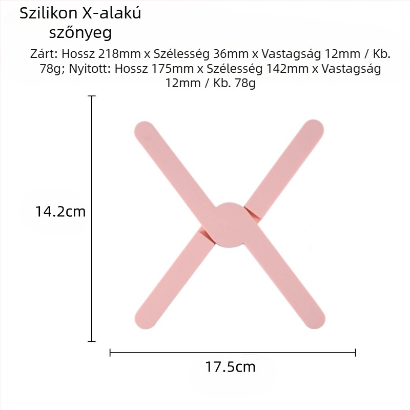 Szilikonból készült keresztezett hőszigetelő alátét asztalhoz, pohár- és tányéralátét, edények és fazekak alátétek