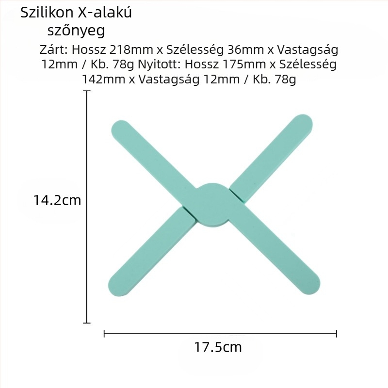 Szilikonból készült keresztezett hőszigetelő alátét asztalhoz, pohár- és tányéralátét, edények és fazekak alátétek