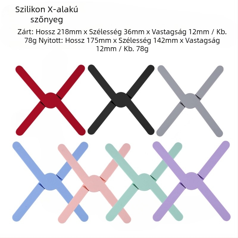 Szilikonból készült keresztezett hőszigetelő alátét asztalhoz, pohár- és tányéralátét, edények és fazekak alátétek