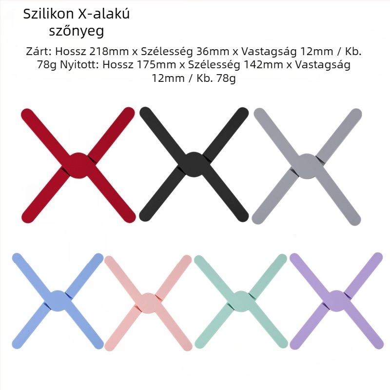 Szilikonból készült keresztezett hőszigetelő alátét asztalhoz, pohár- és tányéralátét, edények és fazekak alátétek