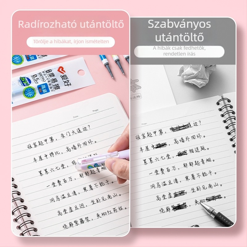 Hobbies törölhető tollbetét gyűjtemény — különböző modellek íráshoz és irodai használathoz, modellek 7546, 7548, 7913, 7926, 7943, 7950, 7970