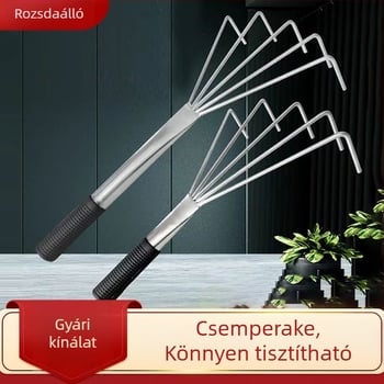 Ötfogú csempe szintező eszköz, rozsdamentes acélból, beltéri burkoláshoz, méretek 350×200×170 mm