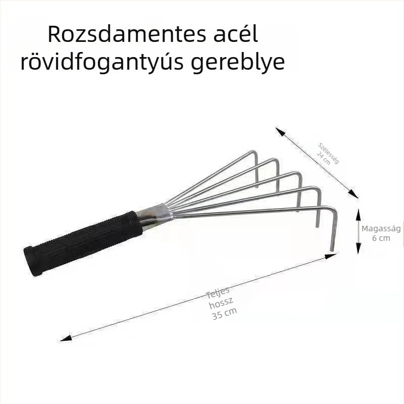 Ötfogú csempe szintező eszköz, rozsdamentes acélból, beltéri burkoláshoz, méretek 350×200×170 mm