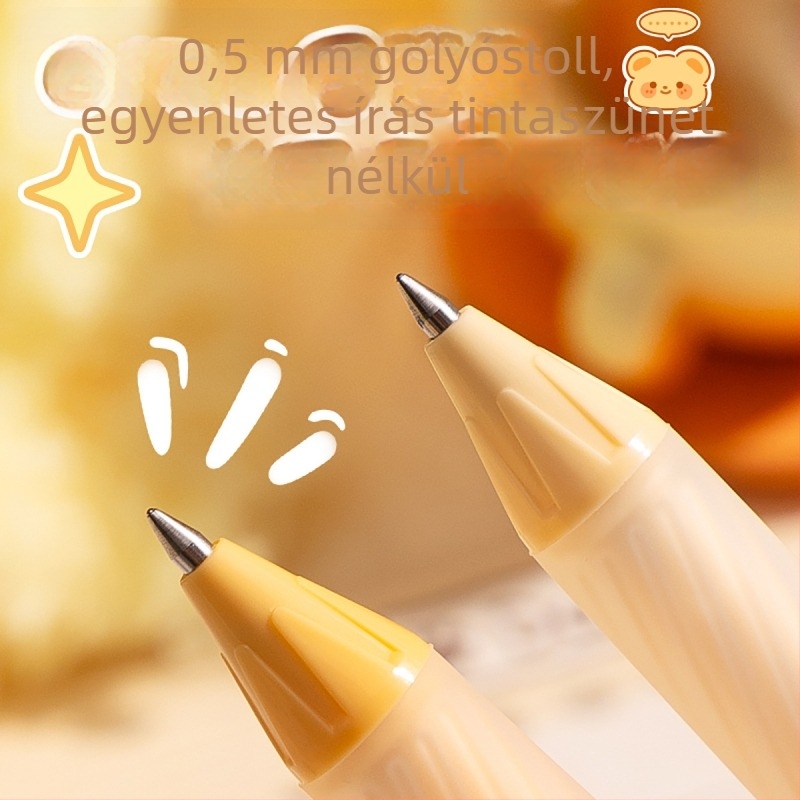 Törölhető toll forgó maggal — aranyos aláíró toll (gel toll / golyóstoll)