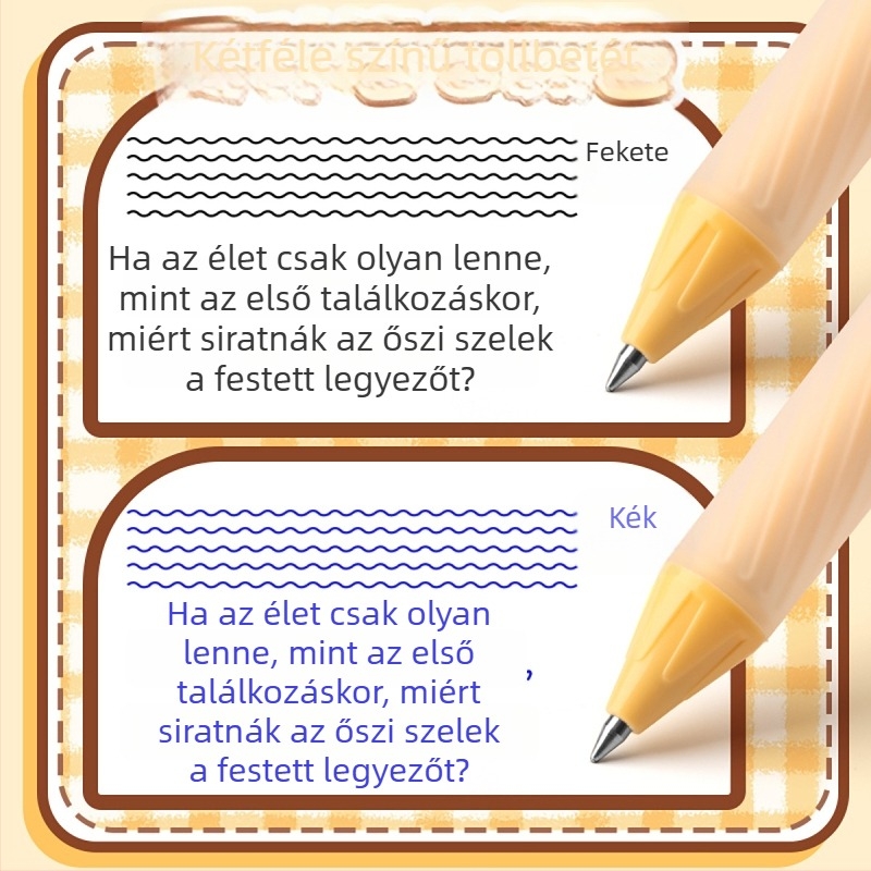 Törölhető toll forgó maggal — aranyos aláíró toll (gel toll / golyóstoll)