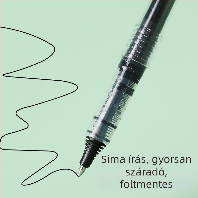 INS-stílusú színes zselés toll 0,7 mm-es golyófejjel, nagy kapacitású, cserélhető töltet