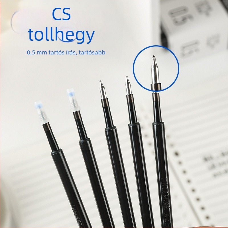 Le Xuan hőérzékeny, törölhető gél toll refill CS nyomógombos mechanizmushoz, 0,5 mm, kristálykék, dobozban 20 darab