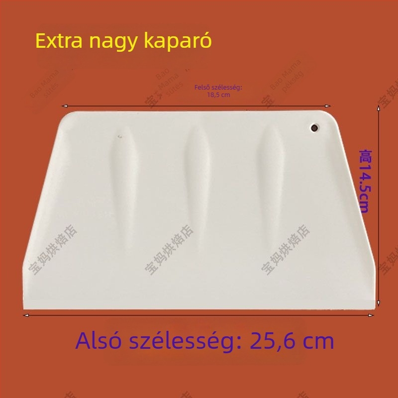 Műanyag rizstészta spatula, extralarge, vastag, trapéz alakú penge