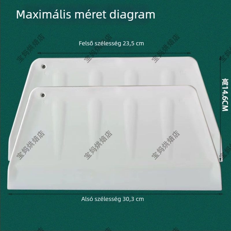 Műanyag rizstészta spatula, extralarge, vastag, trapéz alakú penge