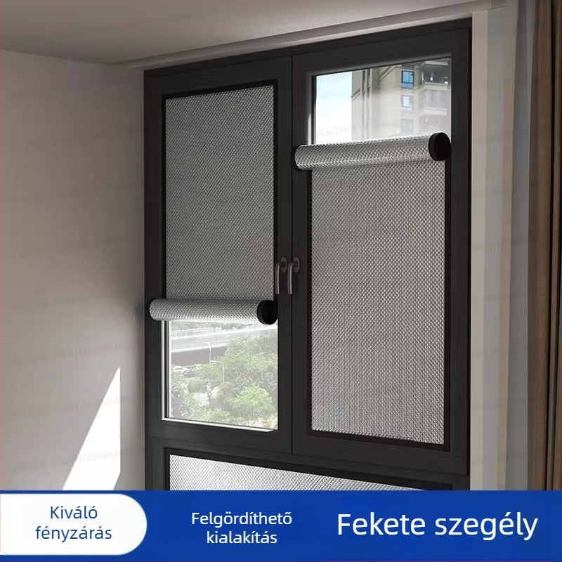 Ablaküveg napvédő és hőszigetelő fólia Velcro szalaggal árnyékoló függönyhöz