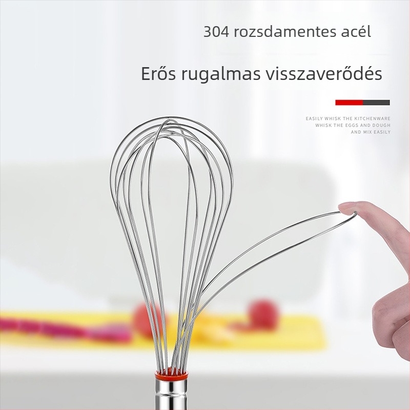 304 rozsdamentes acél kézi tojáshabosító, mini habverő tojásokhoz és tejszínhez