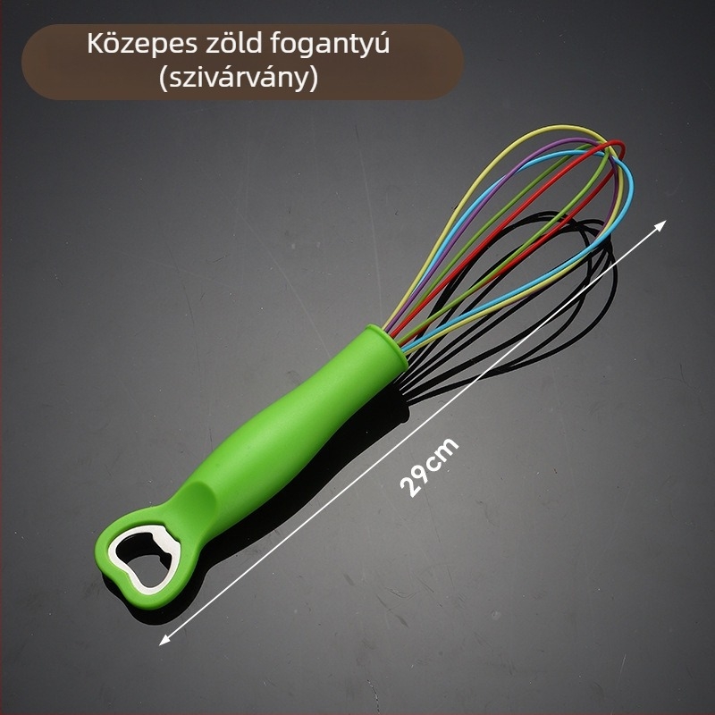 Rozsdamentes acél tojáshabosító habverő palacknyitóval – konyhai sütőeszközök