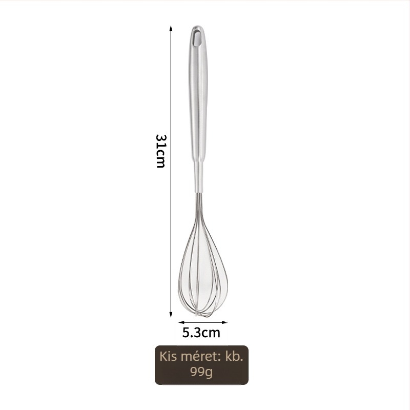 304 rozsdamentes acél, rózsafa fogantyúval – kézi tojáskeverő, konyhai eszköz sütéshez