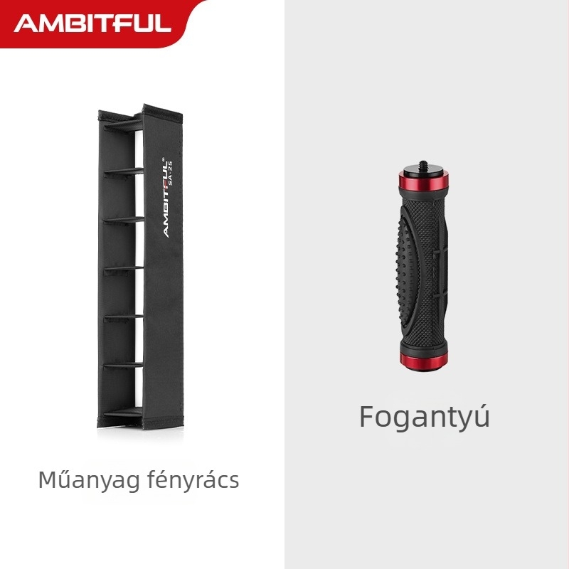 Ambitful A2 Kompakt botlámpa rács világítás-szabályozással, hordozható gyors telepítés fotózáshoz, kompatibilis Godox Nanguang 6C