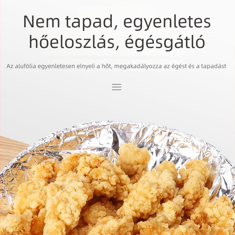 Klinley dobozos alumínium fólia – háztartási használatra, BBQ-hoz, sütéshez, tepsihez, alumínium fólia, sütőpapír