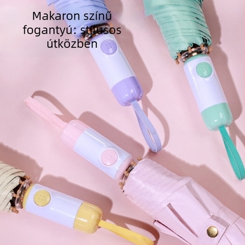 8 bordás automata esernyő napra és esőre, háromrészes összecsukható, vinil UV védelem, logózható, vállalati ajándék