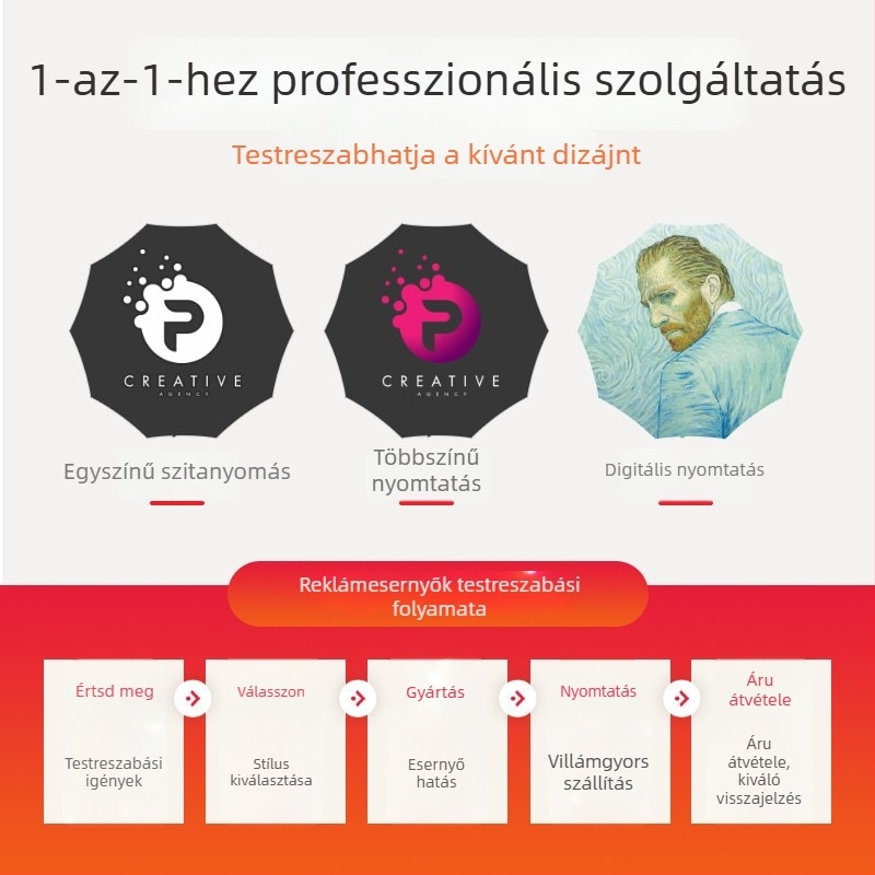 Golf esernyő extrahatalmas, dupla rétegű, szélálló, egyenes rúddal és hosszú nyele, vállalati ajándék logónyomással