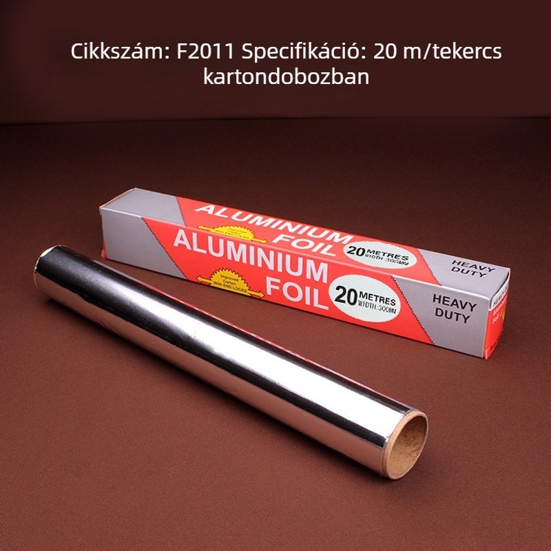Sütéshez és grillezéshez alkalmas alumínium fólia, 30×10 cm, hőálló