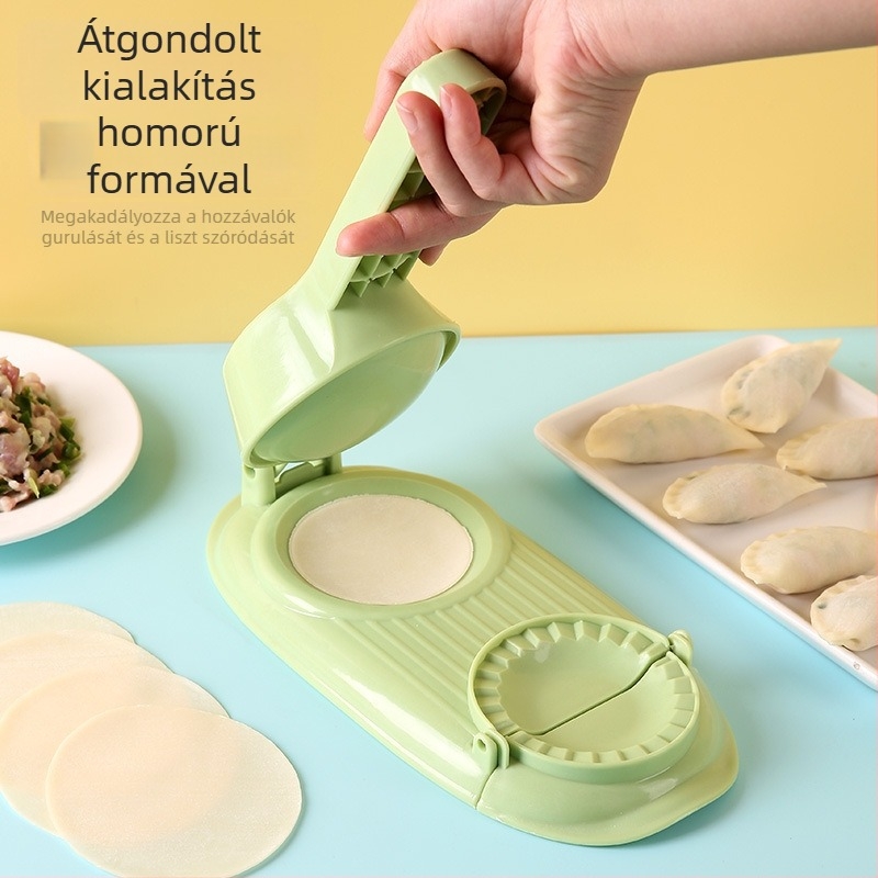 Gombóc töltő és tésztalap-nyomó eszköz