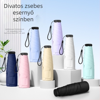 Ultra könnyű mini öt részes napernyő UV védelemmel, zsebméret, könnyű kivitel, logó testreszabás