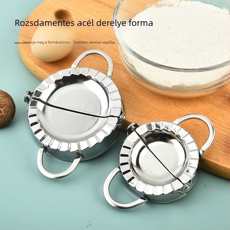 Rozsdamentes acélból készült gombóc készítő, nagy és kicsi formákkal, tészta nyomó eszköz, 304 rozsdamentes acél