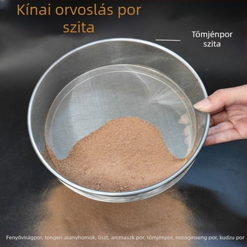 Rozsdamentes acélból készült por- és lisztszita, ultrafin háló Panax notoginseng porhoz