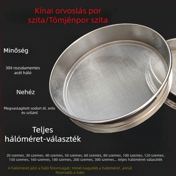 Rozsdamentes acélból készült por- és lisztszita, ultrafin háló Panax notoginseng porhoz