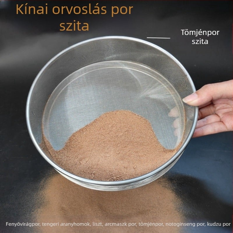 Rozsdamentes acélból készült por- és lisztszita, ultrafin háló Panax notoginseng porhoz