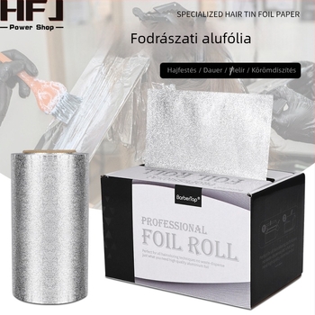 Sűrített alumíniumfólia manikűrhöz és fodrászathoz – fólia a köröm eltávolításához és a haj világosításához
