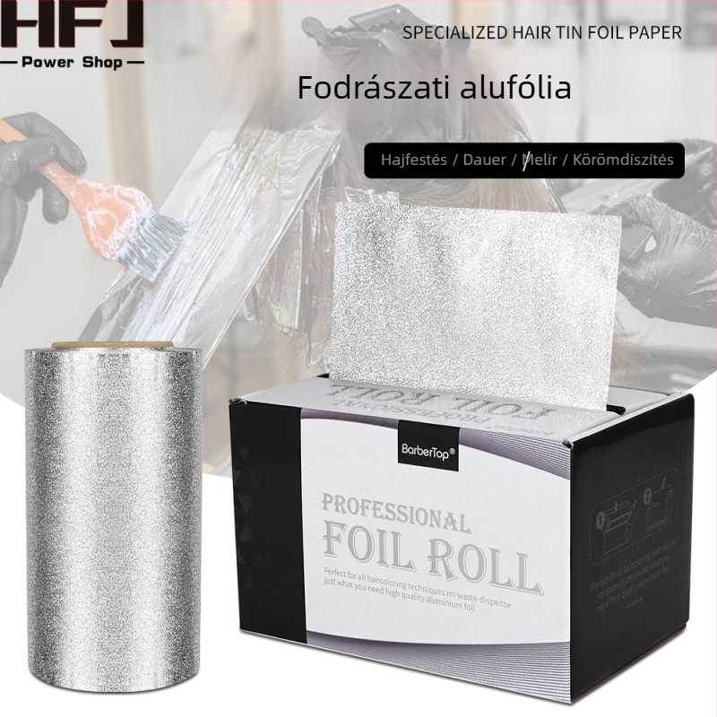 Sűrített alumíniumfólia manikűrhöz és fodrászathoz – fólia a köröm eltávolításához és a haj világosításához