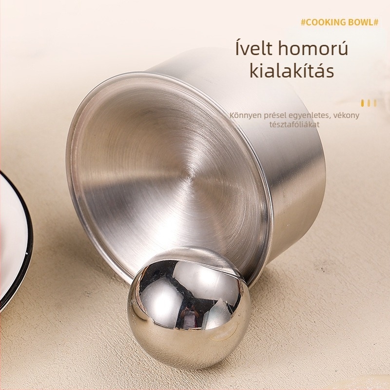 Kézzel készített, rozsdamentes acélból készült eszköz gombóc tészta készítéséhez, kör alakú otthoni forma