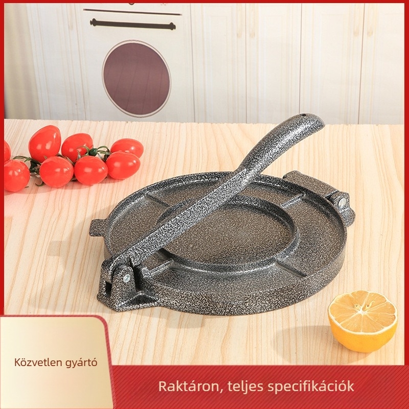 Alumínium ötvözet tortilla prés, kézi tésztanyomó kukoricás tortilla és dumpling tésztához