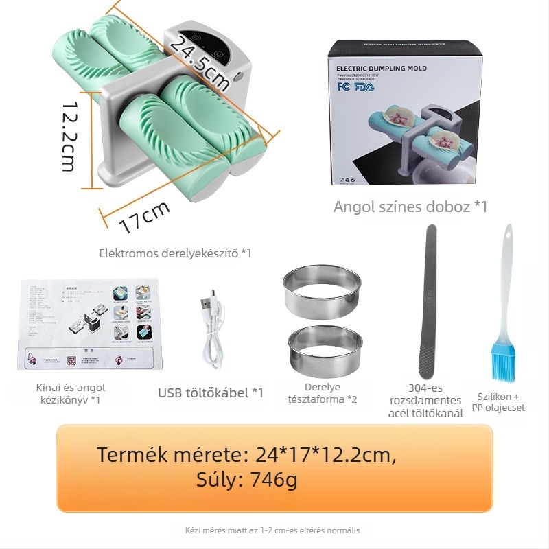 Kétszárnyú elektromos gombóc-készítő, teljesen automata, otthoni használatra, új modell
