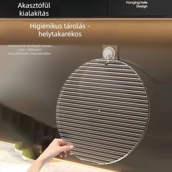 Kör alakú tapadásmentes gombóc tál fedővel, otthoni konyhához