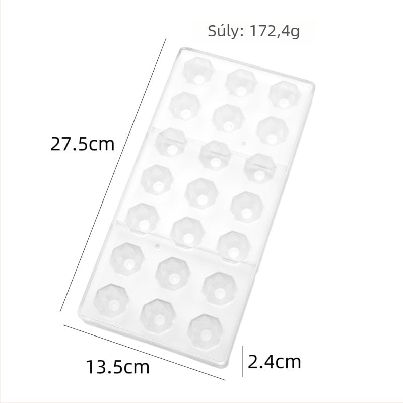 Műanyag csokoládé formák sütéshez – juharlevél, madártojás alakú, szív, csepp, hengeres alak, spirál mintázat, gyémánt alakú, félgömbös, négyzet, krizantém