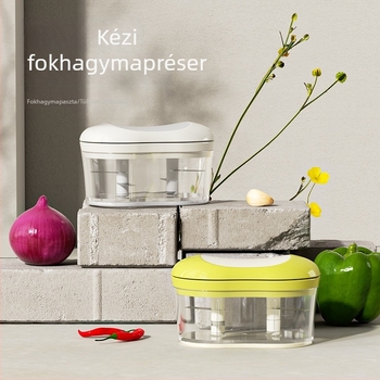 Kézi fokhagyma sajtó és őrlő, kompakt otthoni használatra – készülék a fokhagyma zúzására és darálására