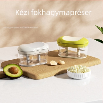 Kézi fokhagyma sajtó és őrlő, kompakt otthoni használatra – készülék a fokhagyma zúzására és darálására