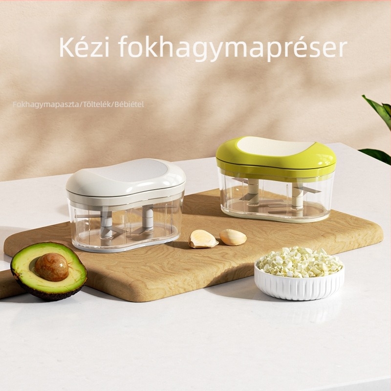 Kézi fokhagyma sajtó és őrlő, kompakt otthoni használatra – készülék a fokhagyma zúzására és darálására