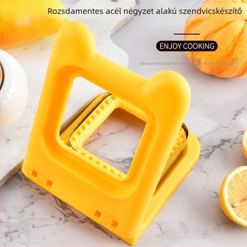 Rozsdamentes acél szendvicskészítő és gombócforma, négyszögletes vágó a pirítós és kenyér számára