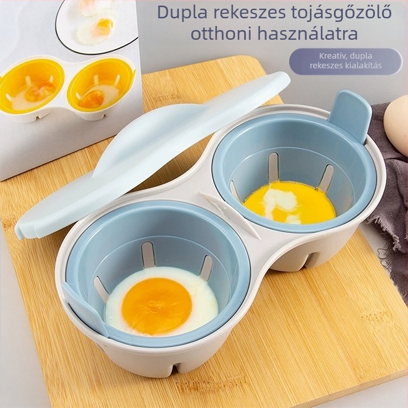 Babaételhez tervezett tojásgőzölő és poché tojás készítő, hullámzó vízformájú tojás formája, lágy tojás konyhai eszköz