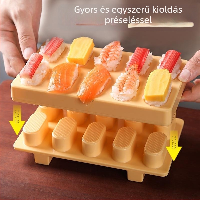 Új stílusú japán sushi formázó hadihajó alakban, rizsgolyó formázók, otthoni használatra – minden egyben sushi-készítő készlet.