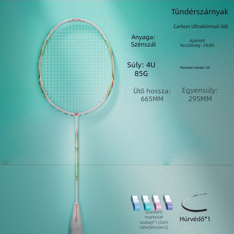 ALREFairy100 Fairy Wings tollaslabdaütő – könnyű karbonváz, nylon húrok