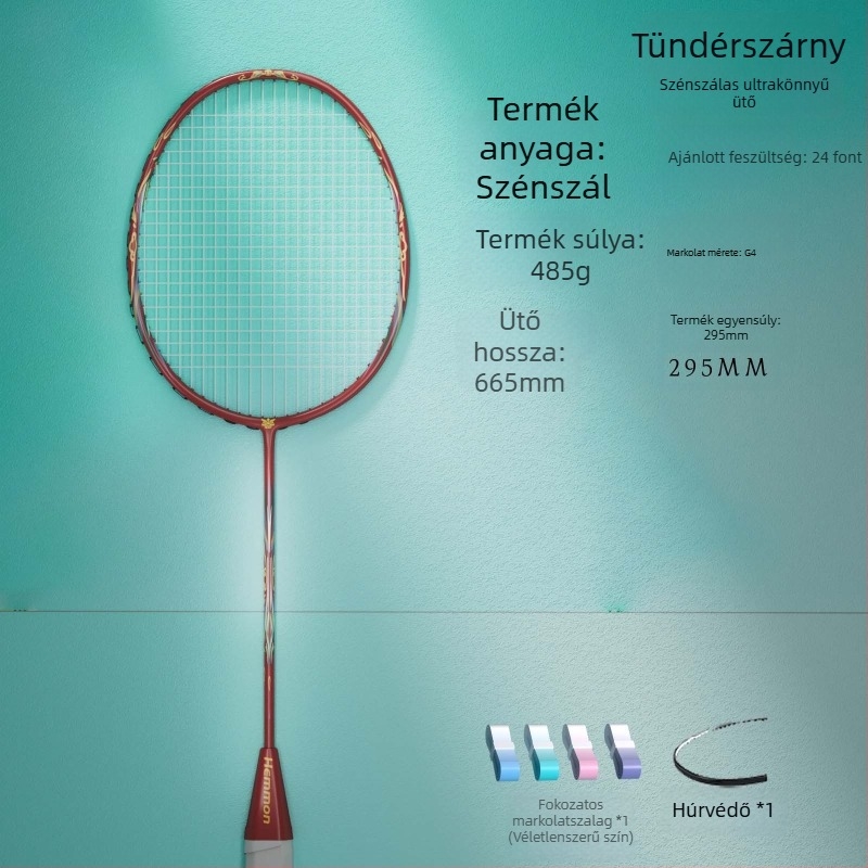 ALREFairy100 Fairy Wings tollaslabdaütő – könnyű karbonváz, nylon húrok