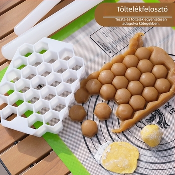 Műanyag méhsejt mintás tésztaosztó és tésztavágó – konyhai eszköz egyenletes adagoláshoz