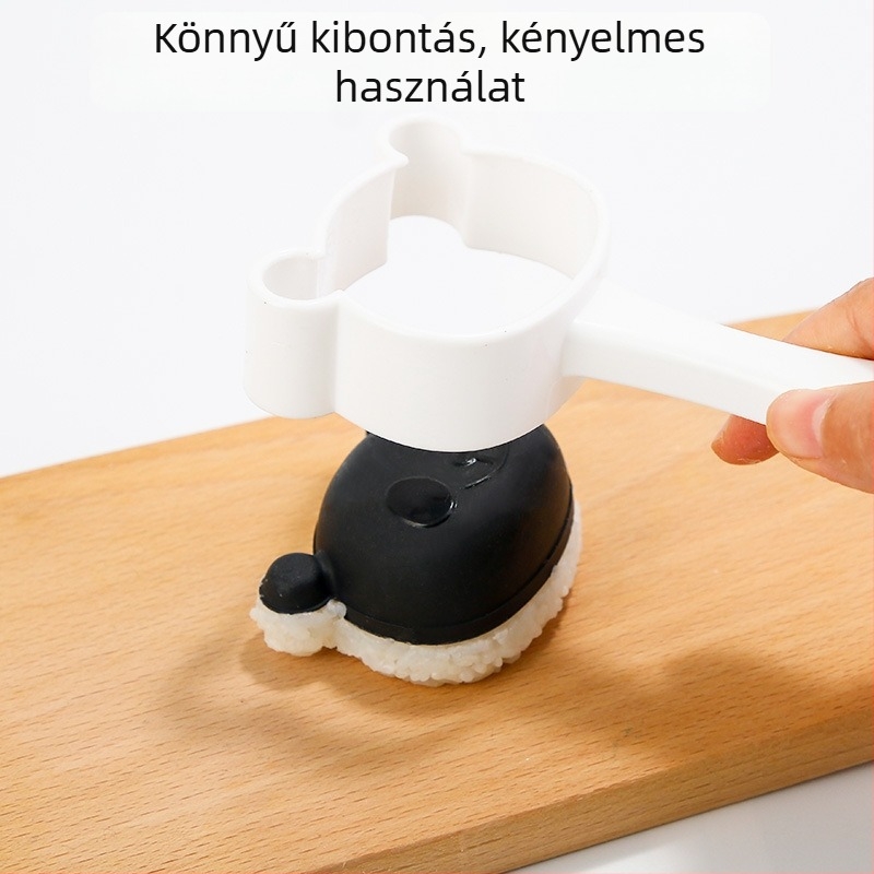 Panda alakú rizsgolyó-formázó készlet DIY rizs művészethez és sushihoz – nori domborítás készlet