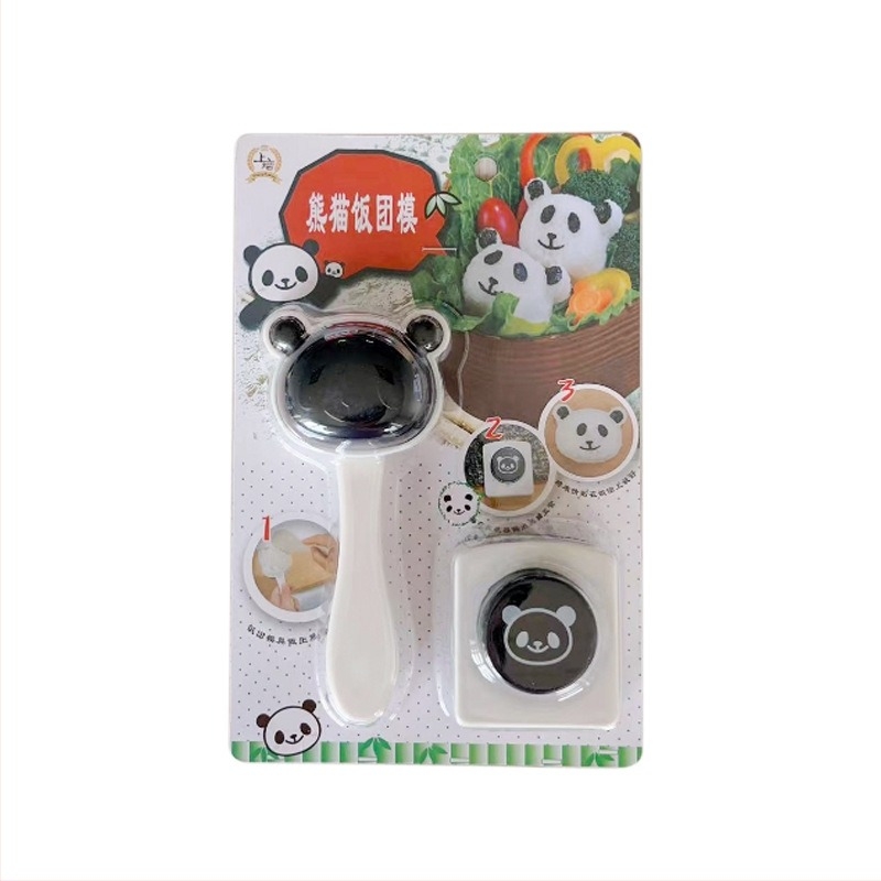 Panda alakú rizsgolyó-formázó készlet DIY rizs művészethez és sushihoz – nori domborítás készlet